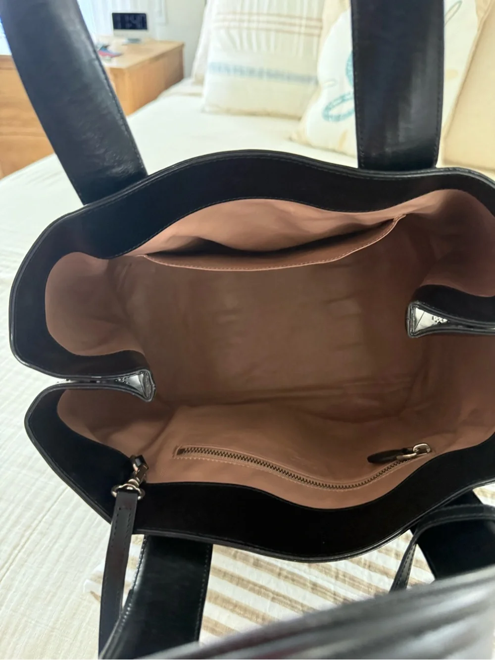 ALAIA Arabesque Black Studded Leather Tote Bag